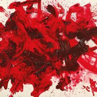 Kazuo Shiraga Enjihen Crimson Rouge 2004 Hand Painted Reproduction