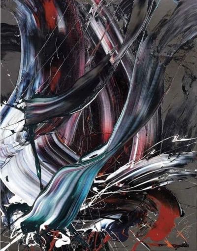 art oil painting reproduction of  Kazuo Shiraga Tenjnkai museum quality handmade