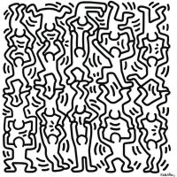 Keith Haring Acrobats Hand Painted Reproduction