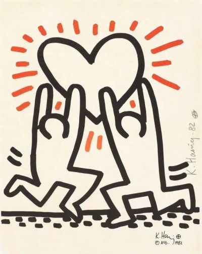art oil painting reproduction of  Keith Haring Bayer Suite 1 1982 museum quality handmade