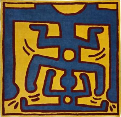 art oil painting reproduction of  Keith Haring Blue Acrobats museum quality handmade