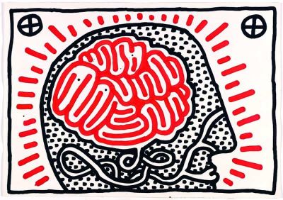 art oil painting reproduction of  Keith Haring Brainiac museum quality handmade