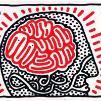 Keith Haring Brainiac Hand Painted Reproduction