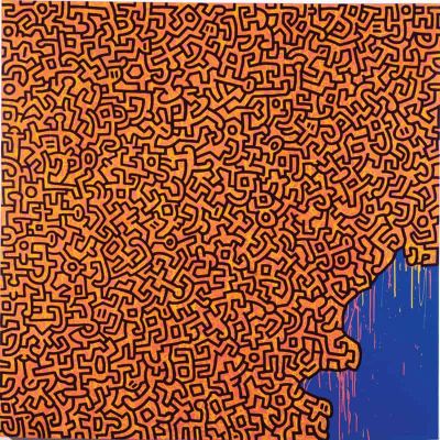 art oil painting reproduction of  Keith Haring Brazil 1989 museum quality handmade