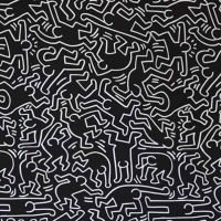 Keith Haring Dancers Hand Painted Reproduction