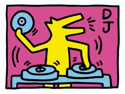 art oil painting reproduction of  Keith Haring Dj museum quality handmade
