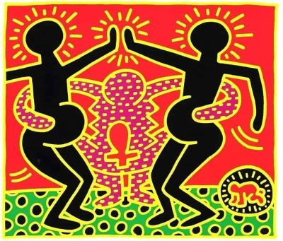 art oil painting reproduction of  Keith Haring Fertility 4 museum quality handmade