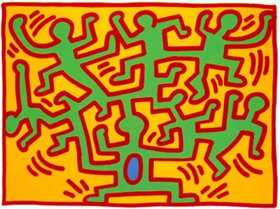 art oil painting reproduction of  Keith Haring Growing museum quality handmade