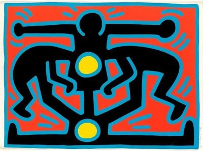 art oil painting reproduction of  Keith Haring Growing 3 museum quality handmade