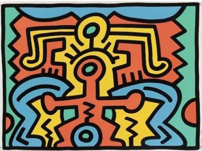 art oil painting reproduction of  Keith Haring Growing 5 museum quality handmade