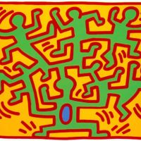 Keith Haring Growing Hand Painted Reproduction