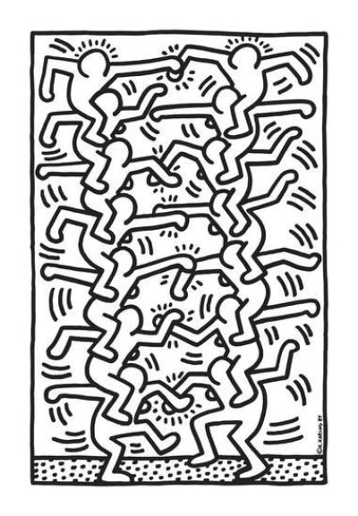 art oil painting reproduction of  Keith Haring Kh17 museum quality handmade