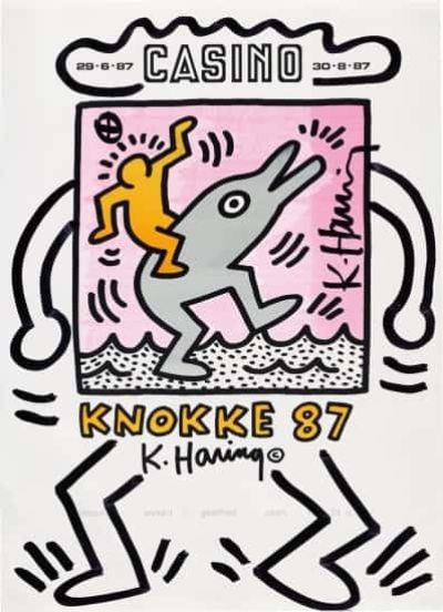art oil painting reproduction of  Keith Haring Knokke 1987 museum quality handmade