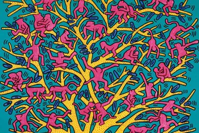 art oil painting reproduction of  Keith Haring Political Line museum quality handmade