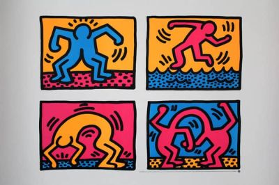 art oil painting reproduction of  Keith Haring Pop Shop Quad 2 museum quality handmade