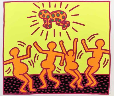 art oil painting reproduction of  Keith Haring Pregnant museum quality handmade