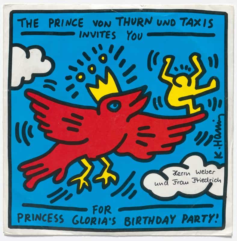 Keith Haring Princess Gloria S Birthday Party Invite museum quality
