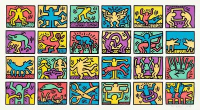 art oil painting reproduction of  Keith Haring Retrospect 1989 museum quality handmade