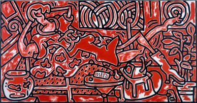 art oil painting reproduction of  Keith Haring Sunbathing museum quality handmade
