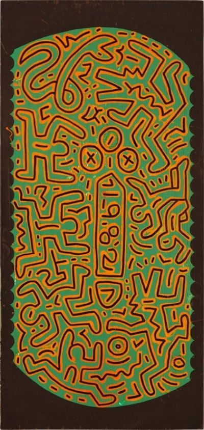 art oil painting reproduction of  Keith Haring Symbols 1982 museum quality handmade