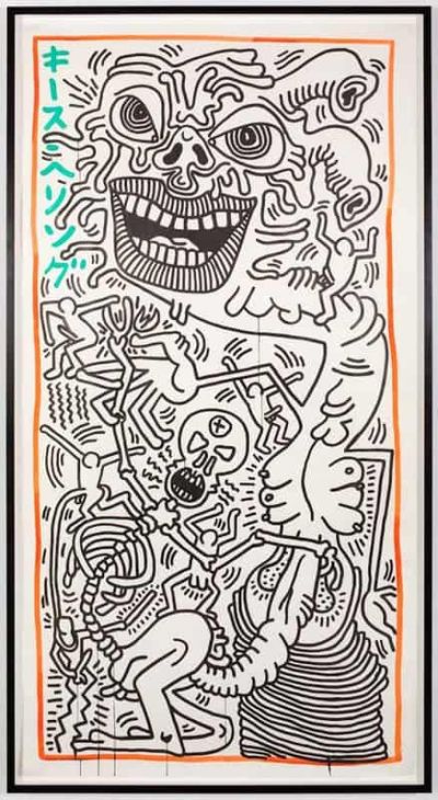 art oil painting reproduction of  Keith Haring Untitled - 1984 - 2 museum quality handmade
