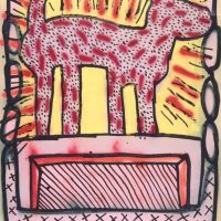 Keith Haring Untitled 1980 - Dog With Snake Tail