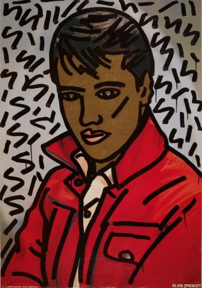 art oil painting reproduction of  Keith Haring Untitled 1981 - Elvis museum quality handmade