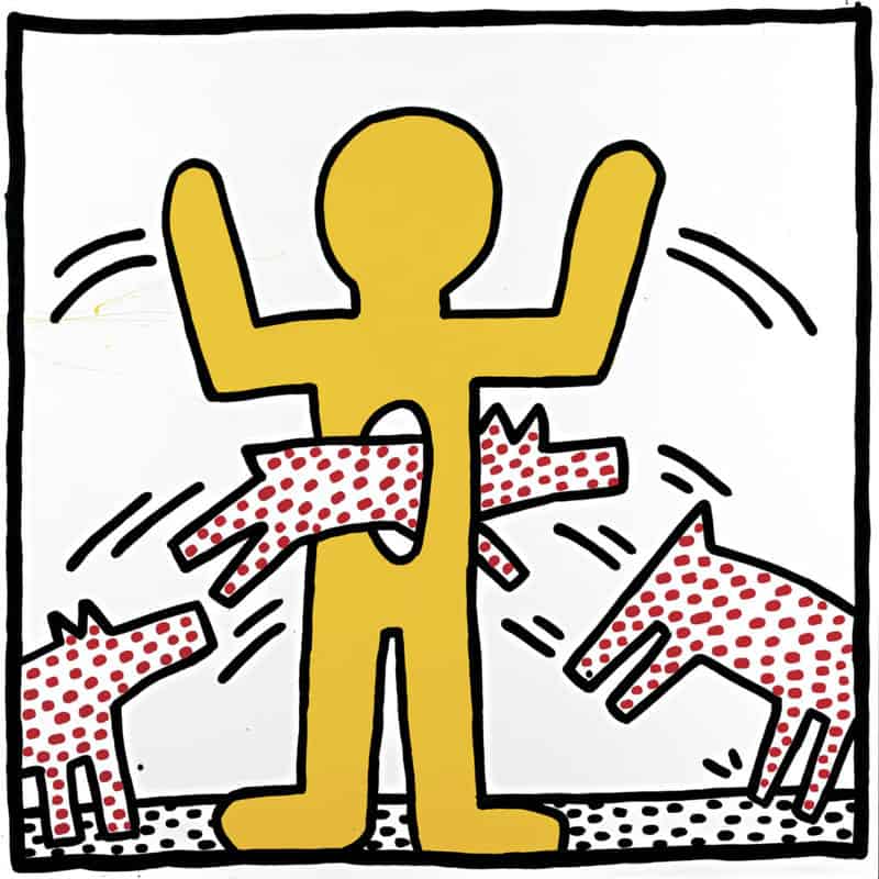 Keith Haring Untitled 1982 - Going Through You museum quality