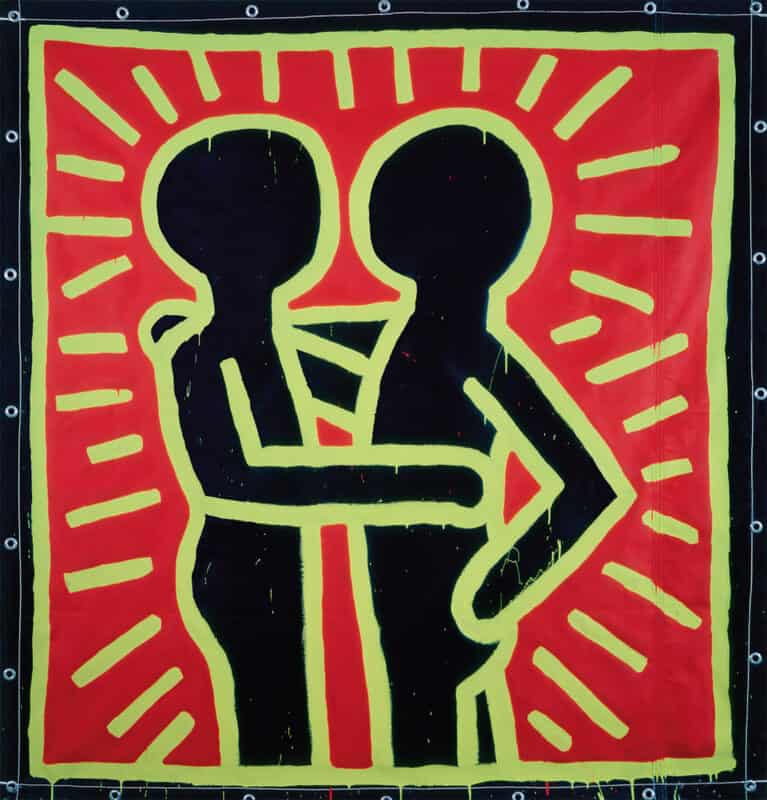 Keith Haring Untitled 1982 - When Love Is Glow museum quality