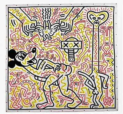 art oil painting reproduction of  Keith Haring Untitled 1983 museum quality handmade