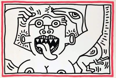 art oil painting reproduction of  Keith Haring Untitled 1984 museum quality handmade