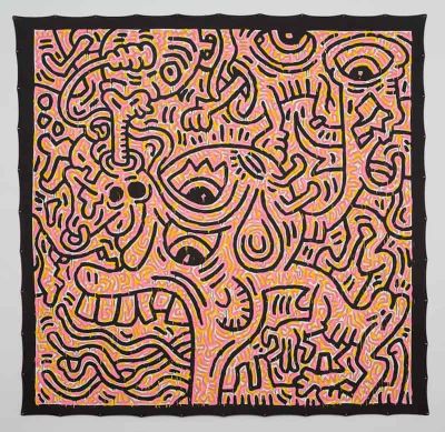 art oil painting reproduction of  Keith Haring Untitled 1984 - Crazy Digest museum quality handmade