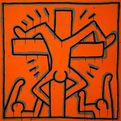 art oil painting reproduction of  Keith Haring Untitled 1984 - Martyrdom Of St Peter museum quality handmade