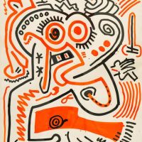 Keith Haring Untitled 1984 - Saber Fight