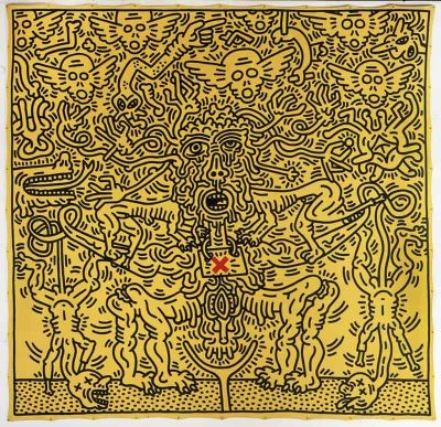 art oil painting reproduction of  Keith Haring Untitled 1985 museum quality handmade