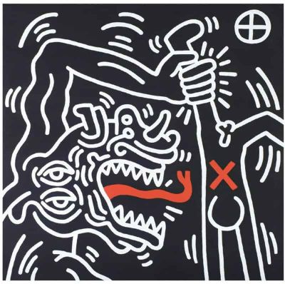 art oil painting reproduction of  Keith Haring Untitled 1985 museum quality handmade