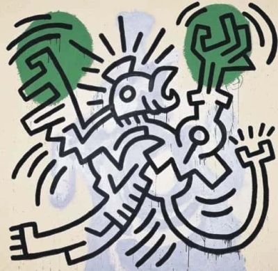 art oil painting reproduction of  Keith Haring Untitled 1987 - Chicken museum quality handmade