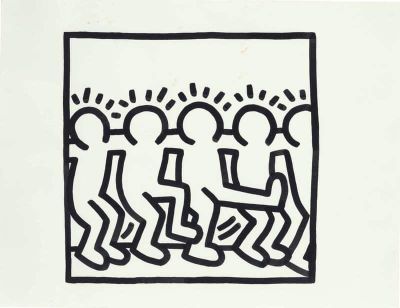 art oil painting reproduction of  Keith Haring Untitled 1988 museum quality handmade