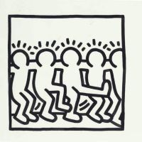 Keith Haring Untitled 1988 Hand Painted Reproduction