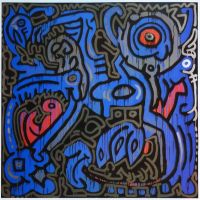 Keith Haring Untitled 1989 - Blue