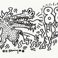 Keith Haring Untitled Chinese Year Of The Dragon 1988