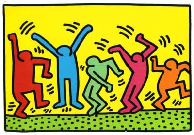 art oil painting reproduction of  Keith Haring Untitled Dance museum quality handmade
