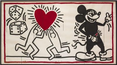 art oil painting reproduction of  Keith Haring Untitled Mickey museum quality handmade
