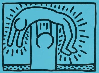 art oil painting reproduction of  Keith Haring Victory In Blue museum quality handmade