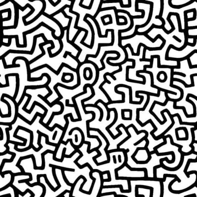 art oil painting reproduction of  Keith Haring Wall Tile museum quality handmade