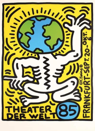 art oil painting reproduction of  Keith Haring World Theater museum quality handmade