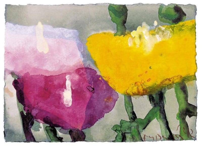Klaus Fu Mann Gelber Roter Und Rosa Mohn 2002 museum quality