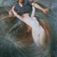 Knut Ekwall Fisherman And The Siren Hand Painted Reproduction