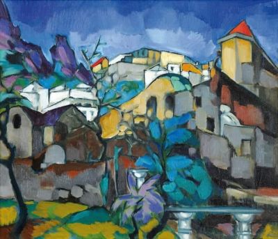 art oil painting reproduction of  Konrad Magi Capri Landscape museum quality handmade