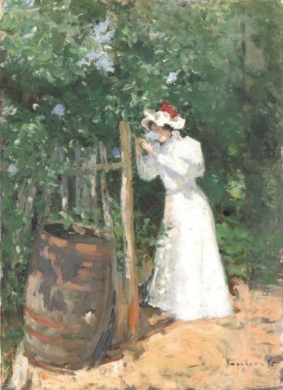 art oil painting reproduction of  Konstantin Alekseyevich Korovin Summer Lilac - 1895 museum quality handmade